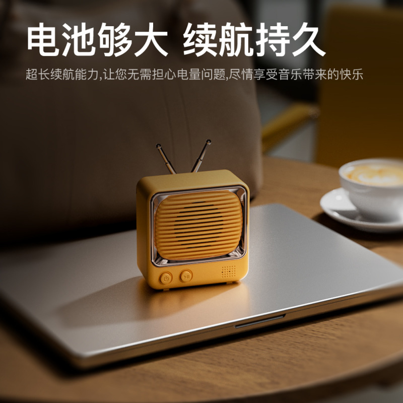 創造的な新しいレトロなミニbluetoothオーディオbluetooth接続音声小音響ギフト無線カードサブウーファ|undefined