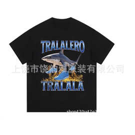 外国抽象山海经AI全明星大战木棍人鳄鱼战斗机卡布奇诺搞怪童T恤