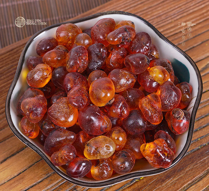 Peach Gum (Prunus persica Resin) — Machine-Polished Large Granules, 500g Bulk Food Herb key features
