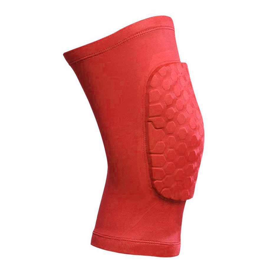 [One Pack] [Red] Short Honeycomb Knee Pads