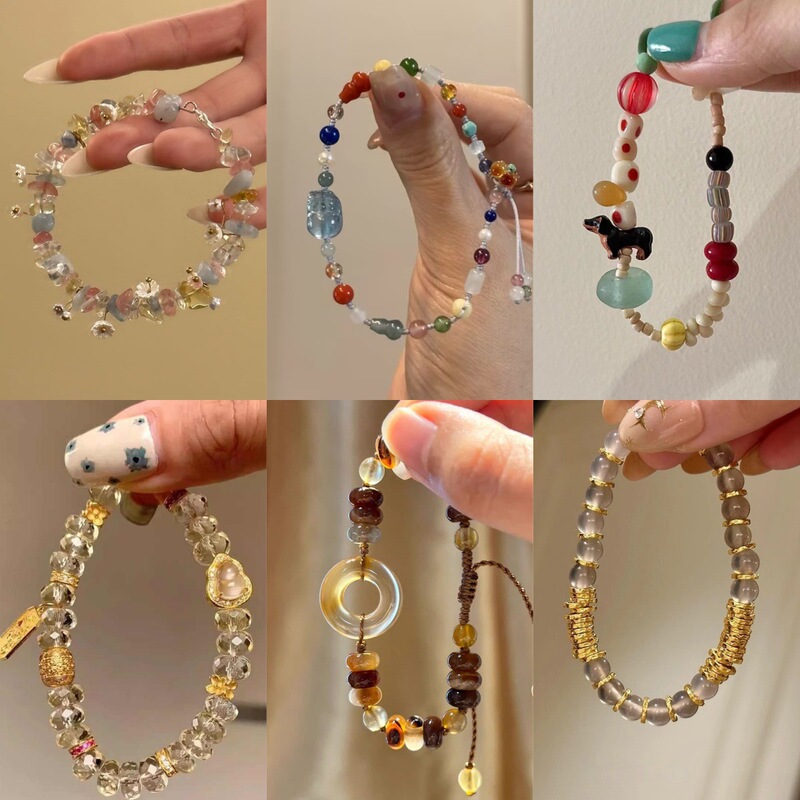 2025 New Hand-Woven Pixiu Colorful Beaded Bracelet Retro Versatile High-End Whitening Bracelet Wholesale