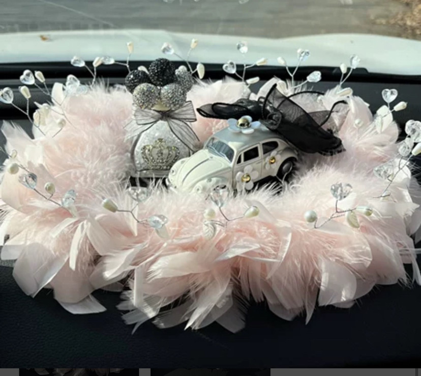 Decoraciones de automóviles Camellia creativa nueva consola central de verano joyas de automóviles chicas decoración de plástico