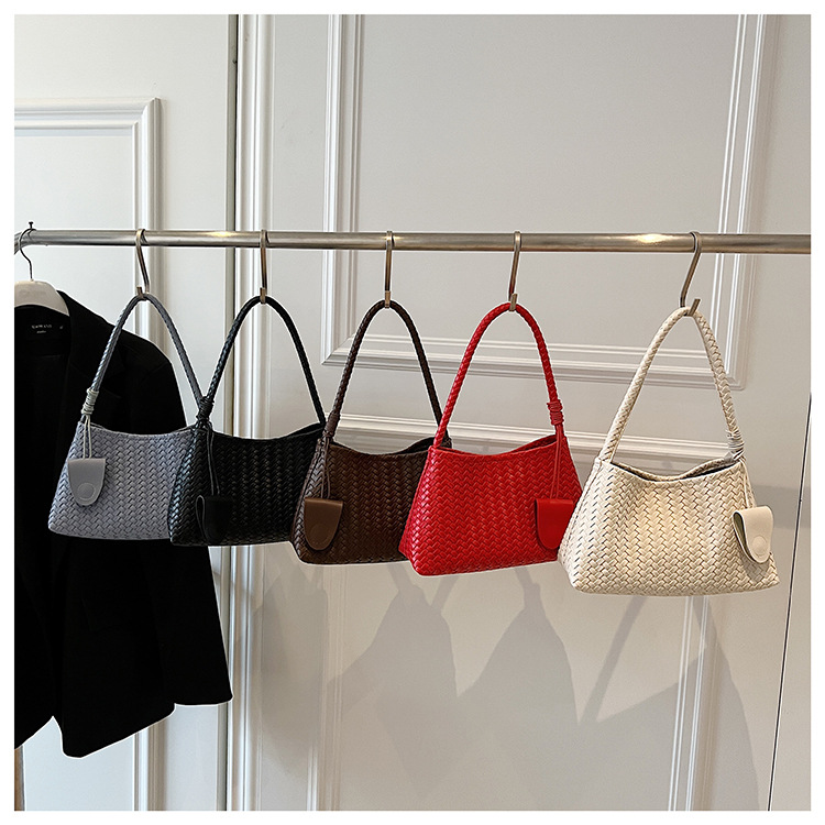 Woven Pattern Large Capacity Tote Bag For Women Stylish Shoulder Bag_voghion.com
