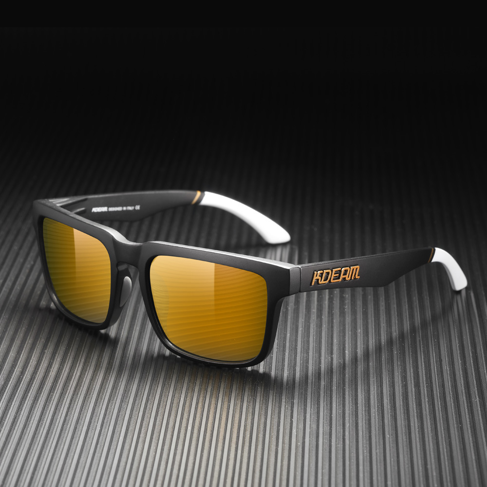 Casual Color Block Tac Square Full Frame Sports Sunglasses display picture 26