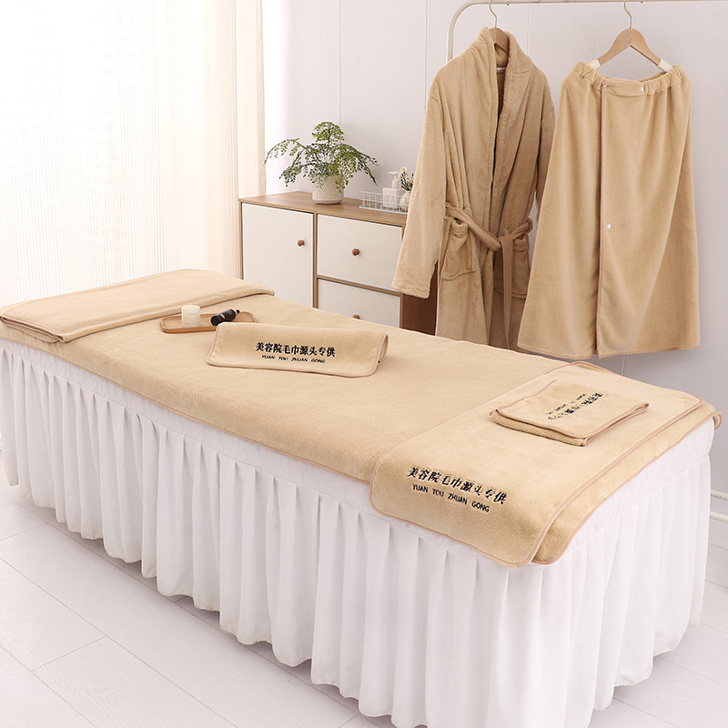 Factory Wholesale Moxibustion Bed Care Large Towel Soft and Lint-Free Beauty Salon Bath Towel Moxibustion Fire Therapy Absorbent Towel