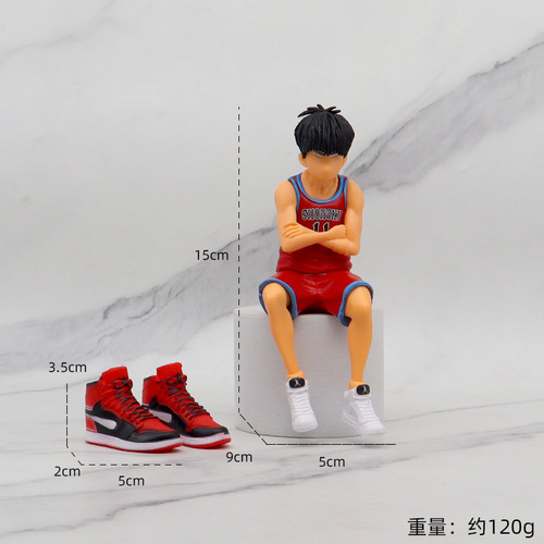 Slam Dunk Sakuragi Hanamichi anime figure model car center console creative decoration Rukawa Maple car ornaments