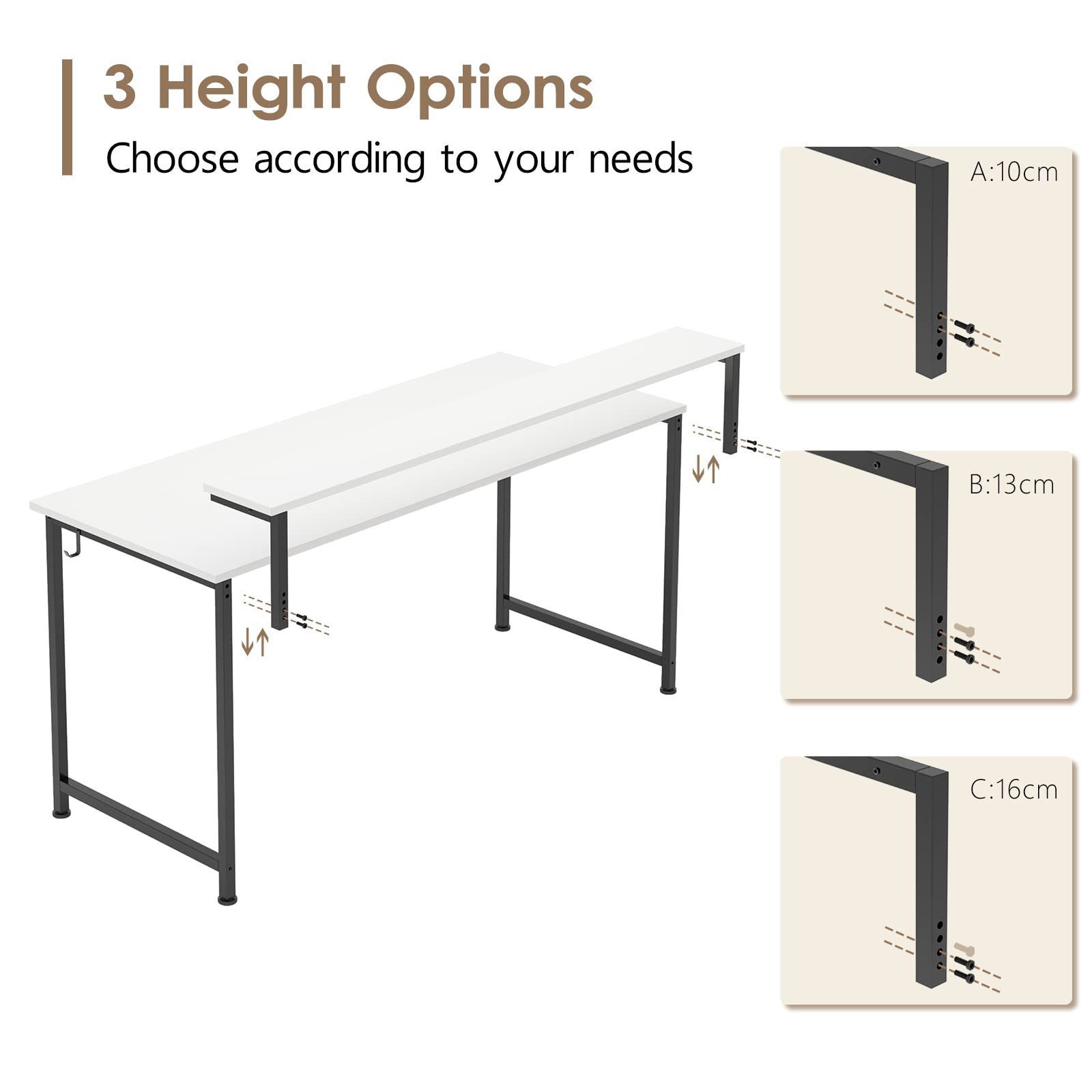 Mesa de computadora de escritorio moderna y simple, mesa de elevación de dormitorio, mesa de trabajo de estudio
