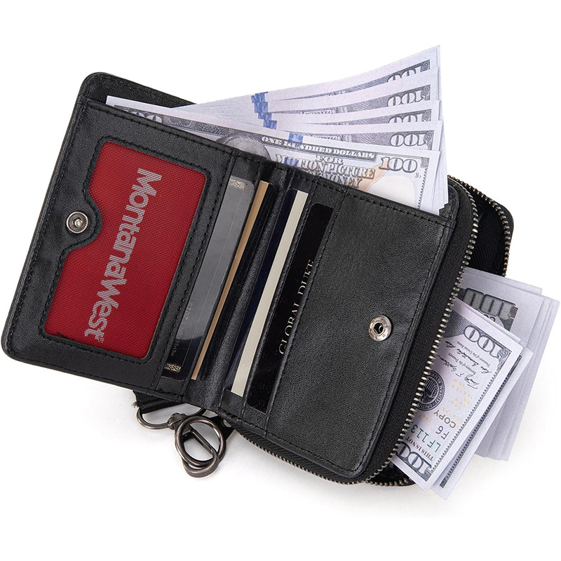 Suphiar personalizado comercio exterior explosivo estilo europeo y americano billetera corta simple cremallera billetera de cambio multi-tarjeta billetera PU