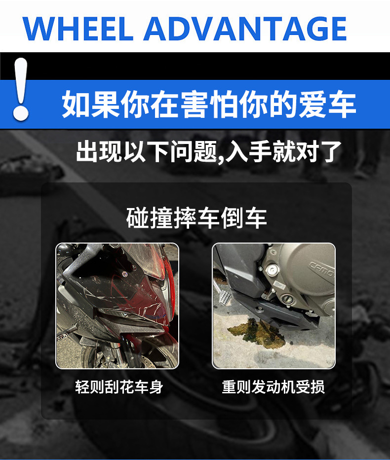 Suitable for Wuyang Honda Nwt150 Bumper Modification, Front and Rear Guard Bars, Exhaust Anti-Fall Tail Bracket, Rear Backrest Accessories