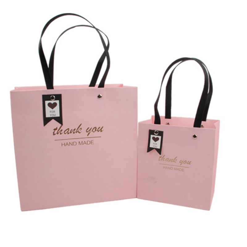 竖款14*13.5*9手柄小清新礼品袋手提袋内衣饰品包装纸袋子