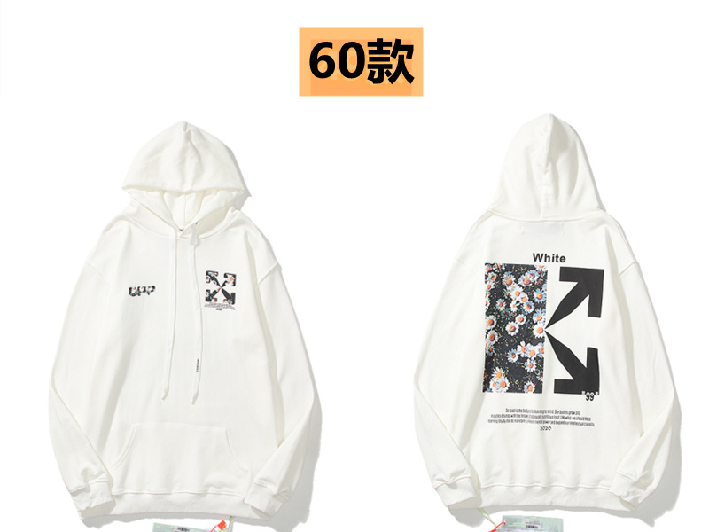 Marca de moda offwhite graffiti religioso pintura al óleo impresión de flecha hombre y mujer suelta OW pareja alta calle hoodie abrigo
