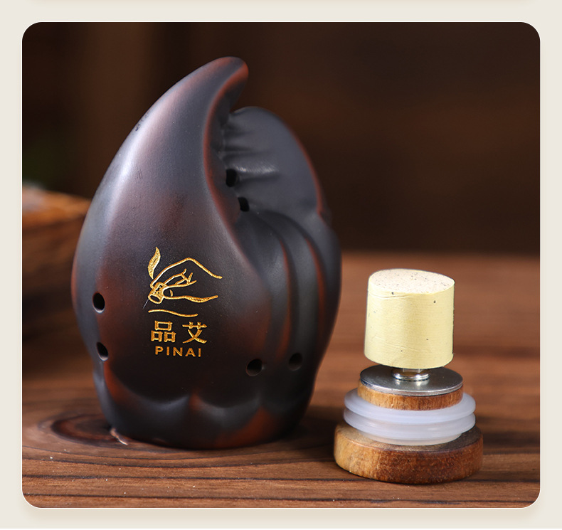 Bian Stone Facial Moxibustion Cup Portable Peach Blossom Moxa Jar with 20 Moxa Sticks for Beauty Salon Point Massage preparation