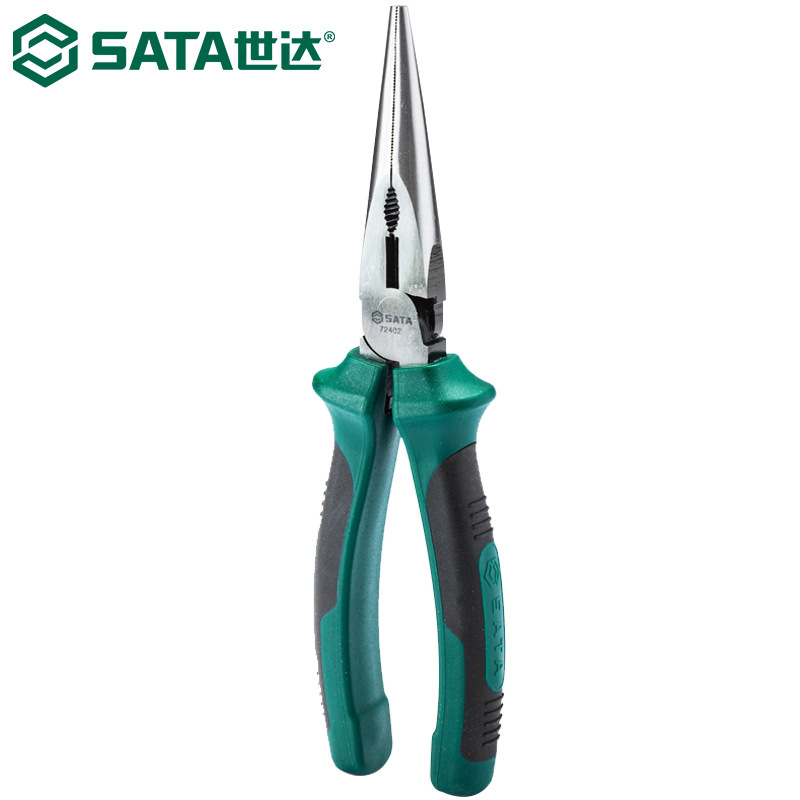 世达72402尖嘴钳偏心省力长嘴钳尖咀钳子铬钒钢8英寸