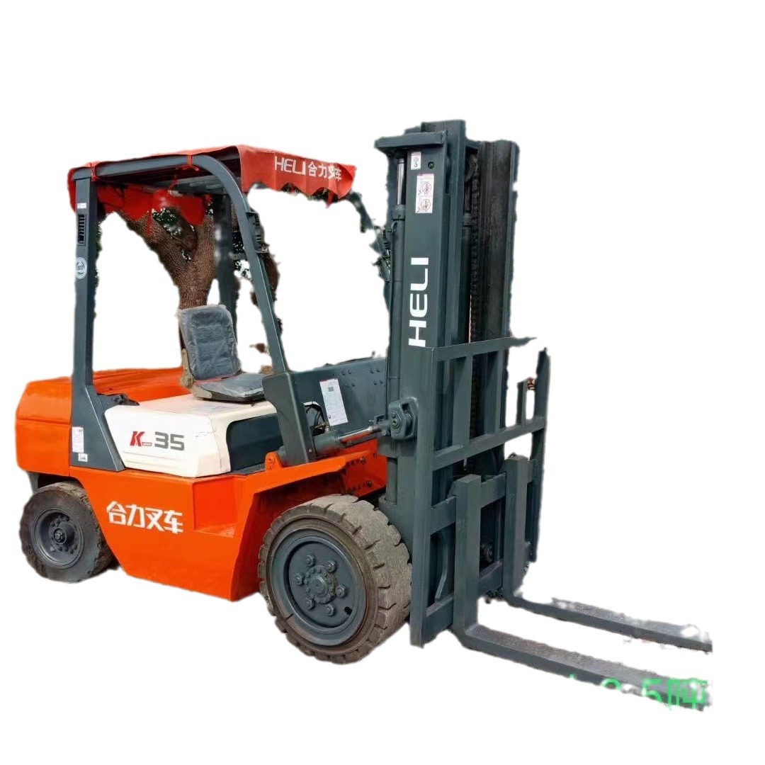 Exportación - Fujian segunda mano carretilla elevadora de 5 toneladas de gran tonelaje 6 toneladas de 7 toneladas de dos secciones de pórtico elevados 4 metros