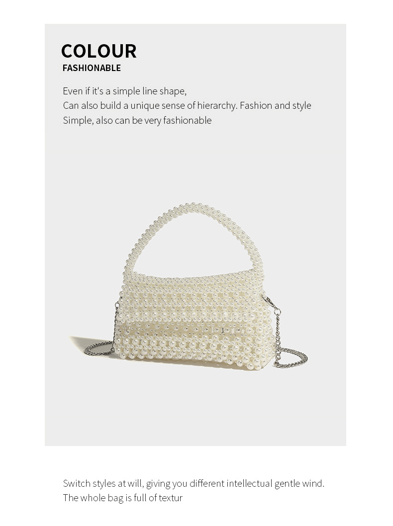 Stile francese nuovo a mano perla cava autunno e inverno luce lusso moda versatile nicchia spalla singola diagonale_voghion.com