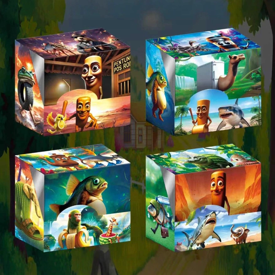 Кросс-бордерная коллекционная карта AI Shanhaijing, английская версия, новая модная карта, слепая коробка, деревянная фигурка Tongtong Tongtong.