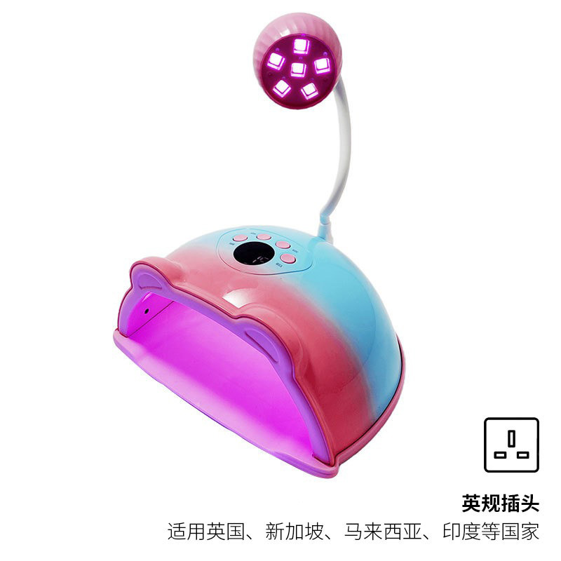 Lámpara de fototerapia de uñas creativa 2 - en - 1 Lámpara de uñas de gel de manil seco rápido Lámpara de uñas doméstica conveniente Lámpara de uñas de horno Amazon