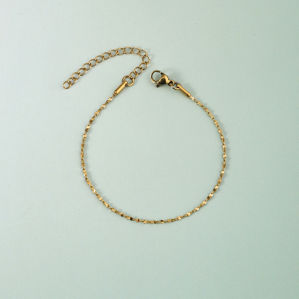 20g Weight 18K Gold Plated Plating Material Chain Bracelet Classification 304 Stainless Steel Chain Material cable chain, snake chain Chain Type 1 Piece Quantity Holiday, Daily Occasion 304 Stainless Steel Material Geometric Pattern Women's Gender Simple Style, Classic Style Style Plating Craft 18K Gold Plated Geometric 304 Stainless Steel Simple Style Classic Style Plating 304 Stainless Steel Chain Bracelet 4