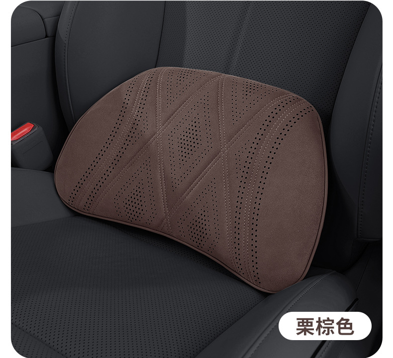 Suitable for BMW headrest, volcano red car neck pillow and lumbar support for 3 Series, 5 Series, X1, X3, X5, i3 car cushions and neck pillows