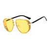 Summer trend fashionable glasses solar-powered, metal sunglasses, internet celebrity, Korean style