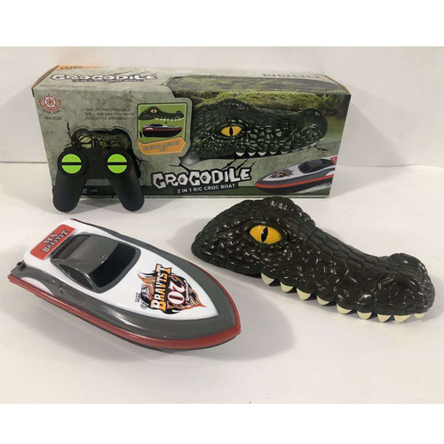 Factory direct sale Amazon cross-border simulated crocodile head remote control boat high-speed speedboat super waterproof children's electric toy
