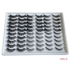 大容量混裝抹膠化纖30對裝假睫毛 濃密纖長立體多款可選批發