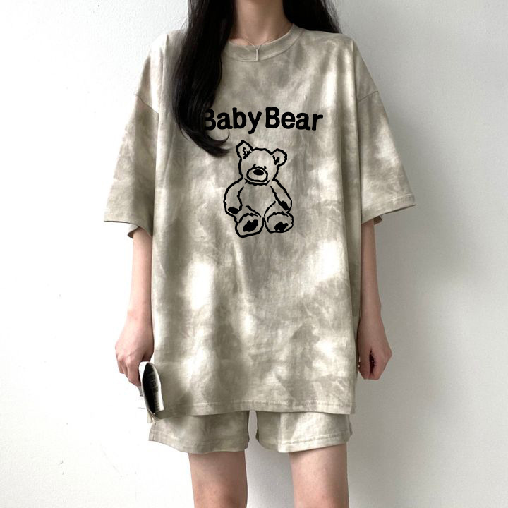 Japanese-Style Cute Girl Internet Celebrity Sportswear Set for Women, Summer Round-Neck College Style Casual Short-Sleeve Shorts Two-Piece Set Japanese-Style Cute Girl Internet Celebrity Sportswear Set for Women, Summer Round-Neck College Style Casual Short-Sleeve Shorts Two-Piece Set