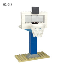 跨境批发JT013积木篮球架配件零件散件足球门底板小颗粒人仔玩具