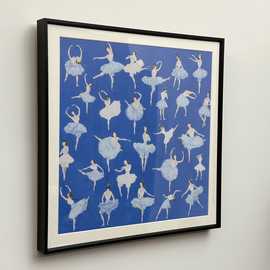 《芭蕾女孩》中古风克莱因复古客厅餐厅壁画小众卧室轻奢装饰画