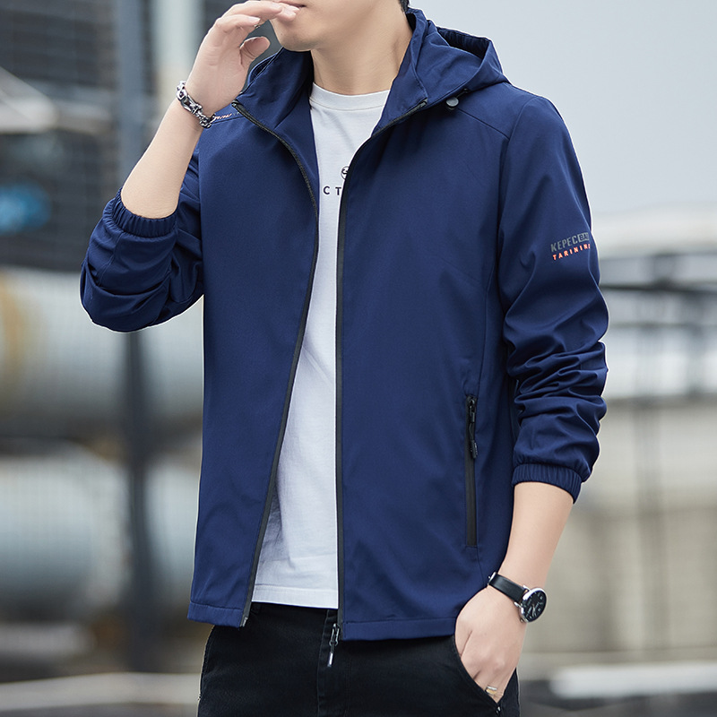 Chaqueta de los hombres 2022 primavera nuevo estilo coreano moda Slim casual chaqueta marca niños con capucha otoño ropa