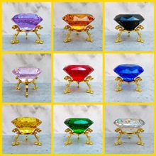 玻璃人造水晶鑽石擺件底座輕奢風格櫃台裝飾 水晶工藝品家居擺件