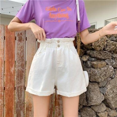 Women's Loose-Fitting Relaxed Slimming Flared Trouser Shorts with Elastic Waist, Versatile and Fashionable, Trendy Summer Shorts