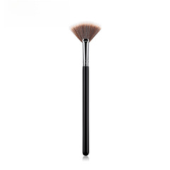 Single Brush Makeup Brush, Small Fan Shape, Black and Silver, New Makeup Tool, Ronshadow/MakeShadow