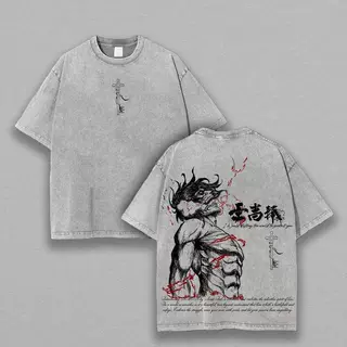 水洗做旧230克纯棉Eren Yeager Tee – Attack on Titan Vintage