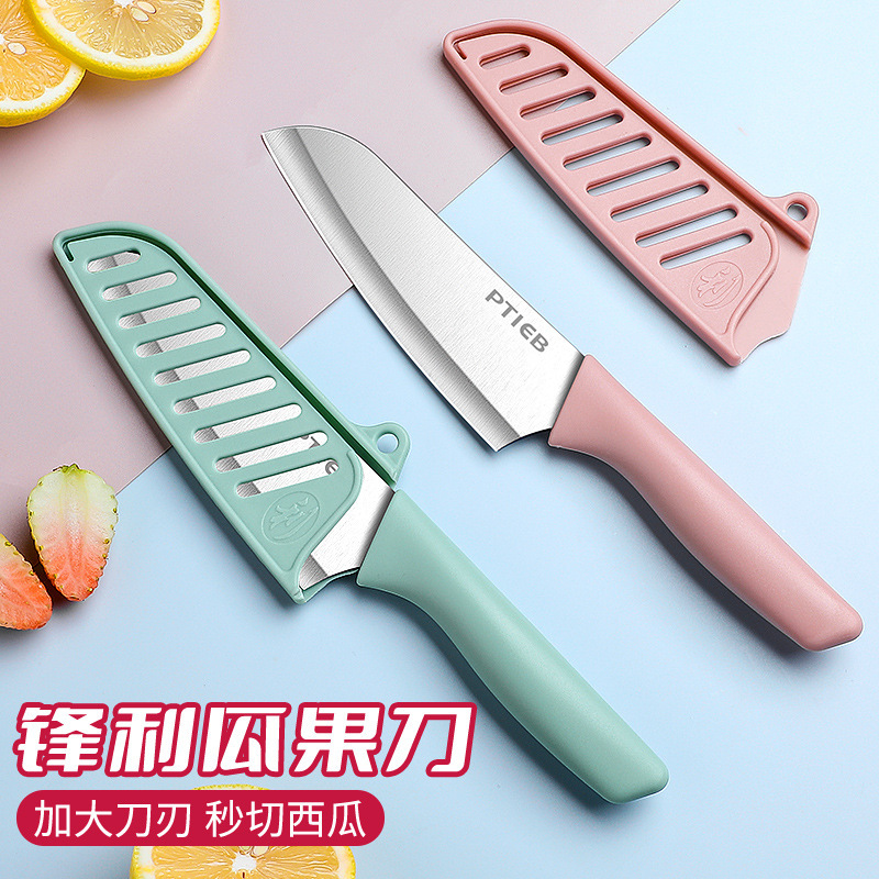 Cuchillo de frutas cuchillo de pelado doméstico cuchillo multifuncional cuchillo de fruta de melón grande cuchillo portátil de cocina cuchillo de corte de verduras para dormitorio