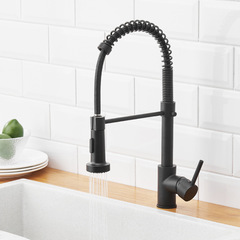 Factory Cross-border Products Cross-border Products Stainless Steel Rotating Hot and Cold Water Dual Mode Sink Kitchen Spring Faucet