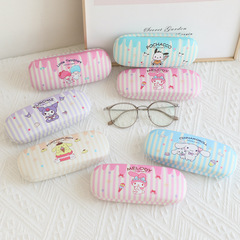 日系可愛PU革卡通近視眼鏡盒學生眼鏡便攜少女心散光眼鏡收納盒
