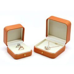 New PU Leather Ring Box Engagement Ring Box Wedding Band Necklace Box Pendant Bracelet Chain Jewelry Packaging Box
