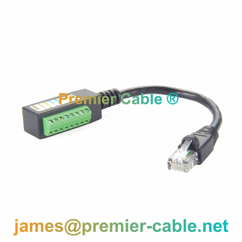Rj45 Cat5E Male Connector to Screw Terminal Block Network Interface to Bare Wire Connector Industrial Ethernet Rj45 Cat5E Male Connector to Screw Terminal Block Network Interface to Bare Wire Connector Industrial Ethernet