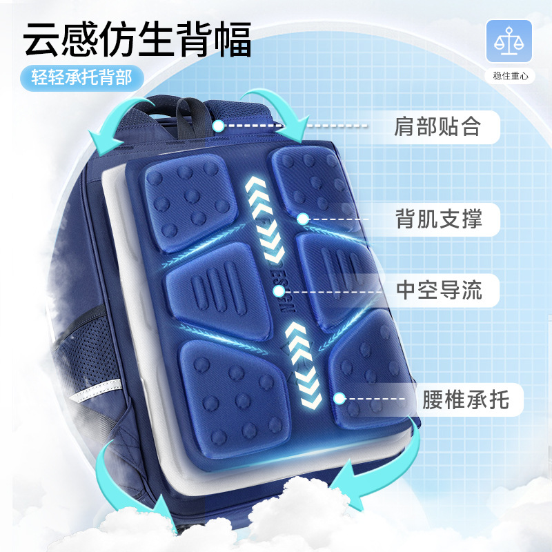 Mochila escolar escolar de niñas 2025 nuevo uno a tres a seis grados niños mochila ligera de gran capacidad para hombres