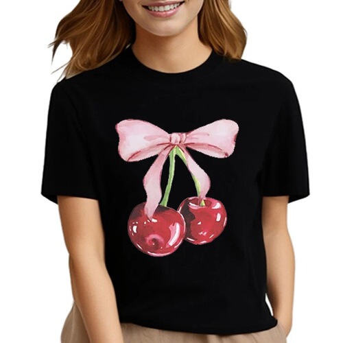 Women's Summer New Round Neck Casual Short Sleeve T-Shirt Top Trendy Fashion Plus Size Base Shirt for Cross-Border Shopping