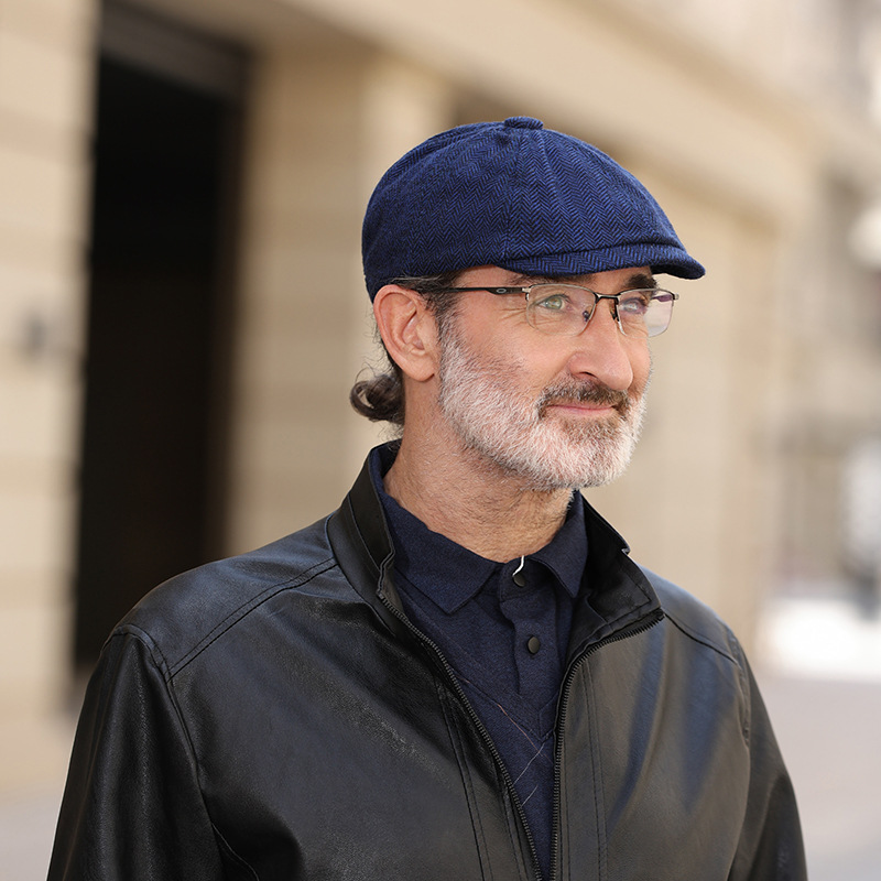 Baixiaoyuan retro espiga octogonal sombrero hombres boina estilo europeo y americano pintor sombrero artístico casquillo