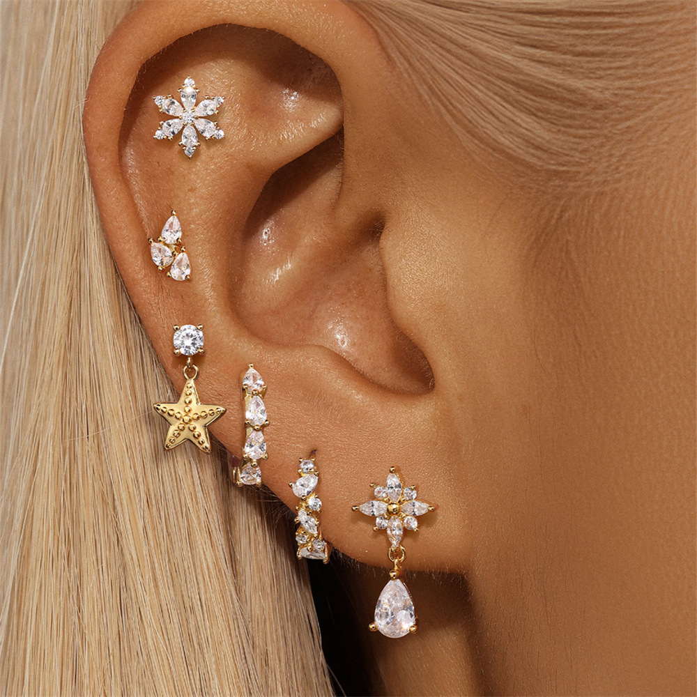 2g Weight Zircon Inlay Material Ear Studs Classification Ear Cartilage Rings & Studs Piercing Type 1 Piece Quantity Holiday, Daily Occasion 925 Sterling Silver Material Geometric Pattern All Seasons Season Unisex Gender Elegant, Simple Style Style 1 Piece Ear Cartilage Rings & Studs Elegant Simple Style Geometric 925 Sterling Silver Zircon Ear Cartilage Rings & Studs 12