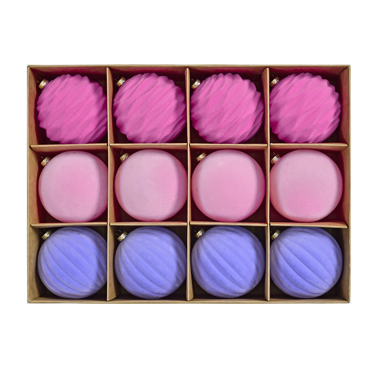 Flocado bola Bola de Navidad de terciopelo oscuro Bola de Navidad decoraciones del árbol de Navidad Amazon transfronteriza nuevo