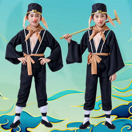 儿童西游记猪八戒演出服全套道具面具角色扮演cos服舞台表演服装