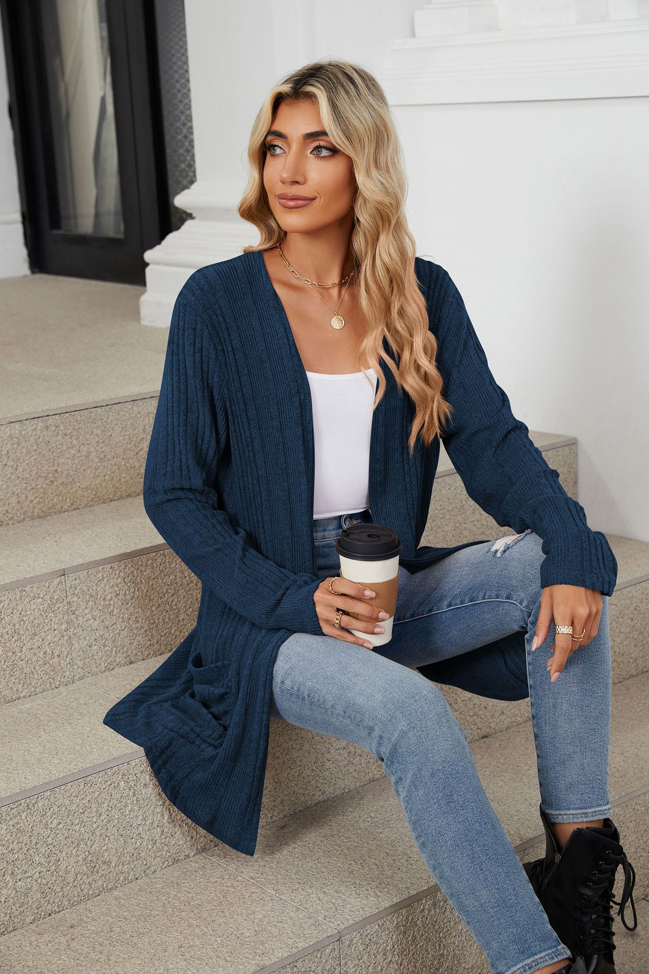 490g Weight Long Sleeve Sleeve Length Placket Placket Type Regular Sleeve Sleeve Type Nylon, Spandex, Polyester Fabric Type Long Top Length Cardigan Tops Type Holiday, Daily Occasion Collarless Neckline Regular Fit Fit Type Solid Color Pattern Winter, Autumn Season Women's Gender Casual, Elegant Style Wholesale Women's Casual Elegant Solid Color Long Sleeve Sweaters & Cardigans 63
