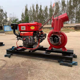 八寸柴油电启动离心泵 农田抗旱灌溉抽水泵 大马力柴油离心泵图片