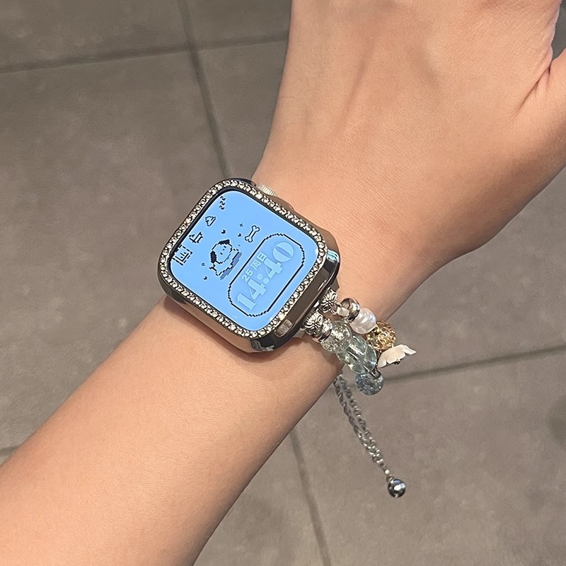 适用华为手表FIT4Pro表带fit4水晶花朵表带华为fit3/2/1串珠表带|undefined