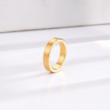 简约4mm光面钛钢戒指女小众设计高级感情侣对戒网红百搭食指配饰