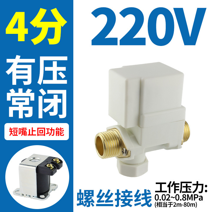 ソーラー給水弁浄水器上水12家庭用ショートノズル24v自動排水弁4分給湯器電磁弁|undefined